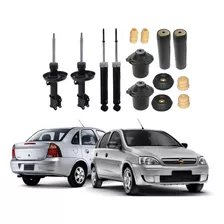 Suspensão Amortecedor+kit Batente Corsa Sedan 2005 Até 2010