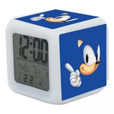Reloj Despertador Sonic Con Luz Led