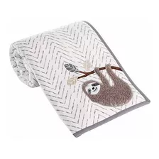 Lambs & Ivy Baby Jungle Manta De Bebé Sherpa Sloth Gris - Bl