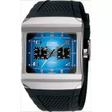 Reloj Hombre Casio Mrp300-2a Malla Resina Sumergible 100m Color De La Malla Negro Color Del Bisel Plateado Color Del Fondo Azul