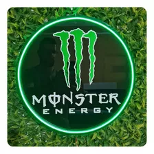 Painel Monster Energy Em Acrílico E Neon 45cm C/controle