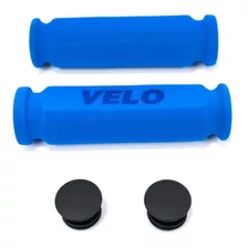 Puños De Goma Eva (foam) Azul Marca Velo Para Bicicleta Mtb