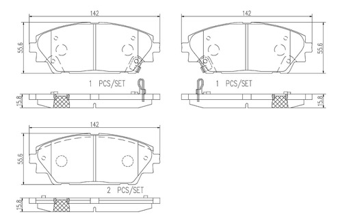 Balatas Delanteras Mazda 3 2015-2018 2.5l Brembo Foto 2