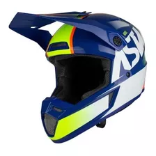 Capacete Asw Bridge Azul Branco Motocross Trilha 2022 Tamanho Do Capacete 58