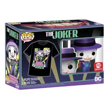 Funko Pop The Joker #403 Metallic & Tee Ae Exclusive Chica