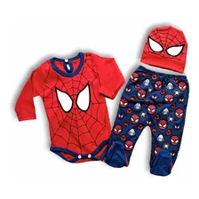 Set Conjunto Trio Spiderman Manga Larga