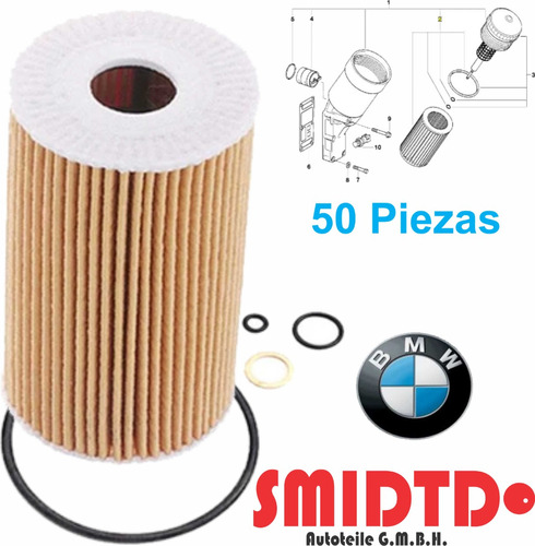 50 Filtros De Aceite Cartucho Bmw Z3 1.9l 1995-1999 Foto 3