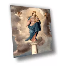 Lienzo Tela Canvas Arte Sacro Virgen Del Pilar Jose Campeche