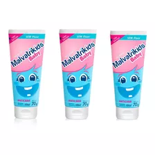 Gel Dental Infantil Malvatrikids Baby Sem Flúor 70g 3un.