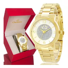 Relógio Feminino Dourado Champion Original Garantia Luxo