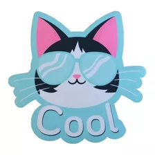 Mousepad Com Imã Geladeira Gato Cool Colorfun Decorativo 