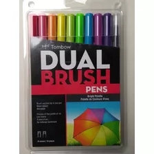 Plumones Tombow Dual Brush Doble Punta Colores Vivos