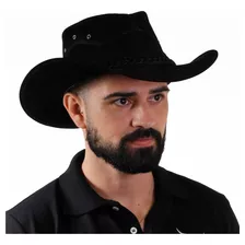 Chapéu Country Cowboy Em Couro Rodeio Masculino / Feminino