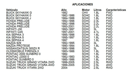 Banda Serpentina 2000 Sunbird 0 1984 Sohc 1.8l Fwd Gas Foto 3