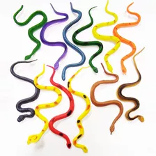 12 Cobras Amimal Réptil Plastico Pegadinha Brinquedo