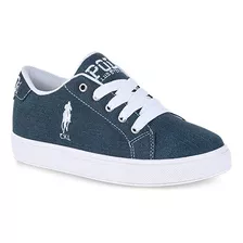 Tenis Casual Caballero Polo Azul 661-36