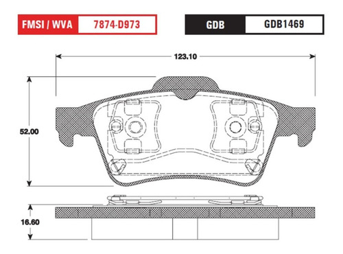 Balata  Trasera Renault Megane 2003-2008 Rs 2.0 Turbo 1 Jgo Foto 2