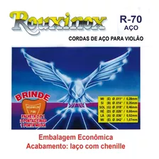 Encordoamento Violão Aço Com Chenille + Brinde Rouxinol R70