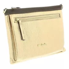 Bolso De Hombro Cuadrado Estructurado Dorado Pierre Cardin M