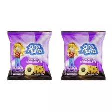 02bolinho Gotas De Chocolate Recheio Chocolate Ana Maria 70g