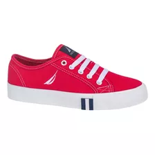 Tenis Casual De Dama Nautica Rena Color Rojo