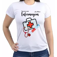 Kit 02 Camisetas Uniforme Técnico Enfermagem Nome 