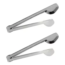 4 Pegadores Multiuso Aço Inox Longo 28 Cm 