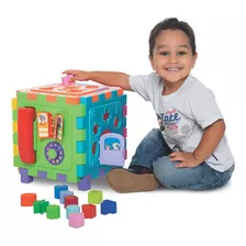 Cubo Didático Brinquedo Educativo Bebe Encaixar Infantil