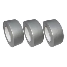 Kit Com 3 Rolos Fita Adesiva Silver Tape Multiuso 50mm X 10m