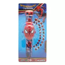 Reloj Infantil Spiderman Digital Con Poyector Imágenes Caja