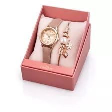 Relógio Feminino Condor Dourado + Pulseira E Caixa Presente 