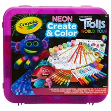Crayola Trolls World Tour, Neon Create Y Color Art Set, 70 M