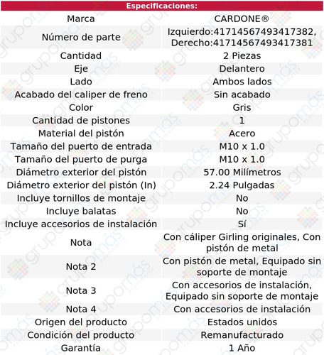 2 Mordazas De Freno Delanteros Volvo 940 91 Al 95 Cardone Foto 2