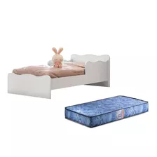 Mini Cama Berço Baby Com Colchão Espuma Branco Leartam