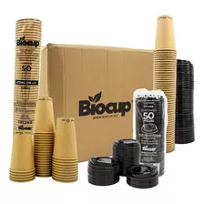 Caja Vaso De Papel Biocup 1000 Juegos 16 Oz (con Tapa) 