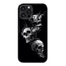 Funda Para Celular Calavera Esqueleto Craneos Fondo Negro