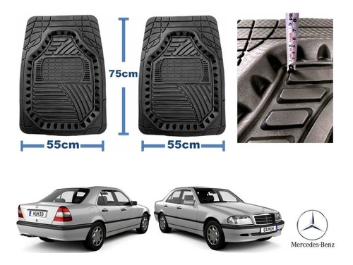 Tapetes Premium Black Carbon 3d Mercedes Benz C230 93 A 00 Foto 2