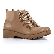 Botas Borcegos Mujer Alpino Cuero Cordones Urbano Citadina