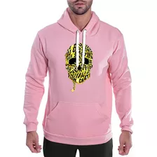 Moletom Estampado Masculino Caveira Dourada Blusa De Frio