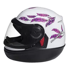 Capacete Moto San Marino Speed Fly Branco E Rosa Tamanho 58