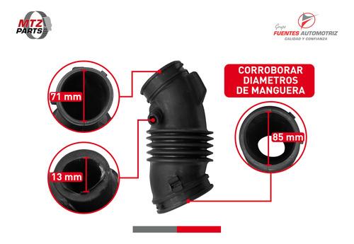 Manguera De Caja Filtro Aire Para Honda Pilot 3.5 2015 2016 Foto 3