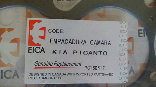 Empacadura De Kia Picanto 1.1