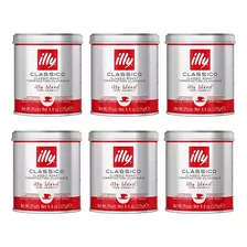 Cafe Illy Espresso Italia Blend Molido Lata 125g Pack X 6