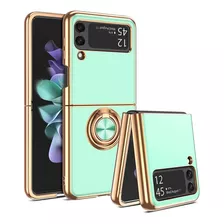 Funda Para Samsung Galaxy Z Flip 3 Con Soporte De Anillo - V