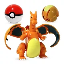 Brinquedo Pokemon Charizard Dentro De Pokebola Tamanho Real