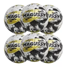 Kit C/ 6 Bolas De Futsal Magussy Evolution X-fusion Max 100