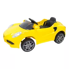 Carro A Batería Para Niños Con Mp3 Y 2 Motores Amarillo