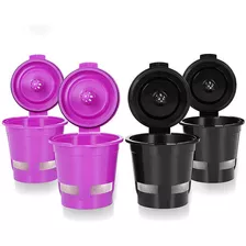 4 Filtros De Café Universal Reutilizable R Preto/roxo Chulux