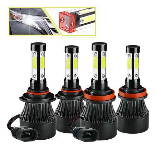 Kit De Faros Led 14000lm 80w 9006 Luz Baja Para Toyota