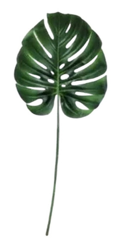 5 X Folhas Costela De Adão Artificial Decoração Haste Verde